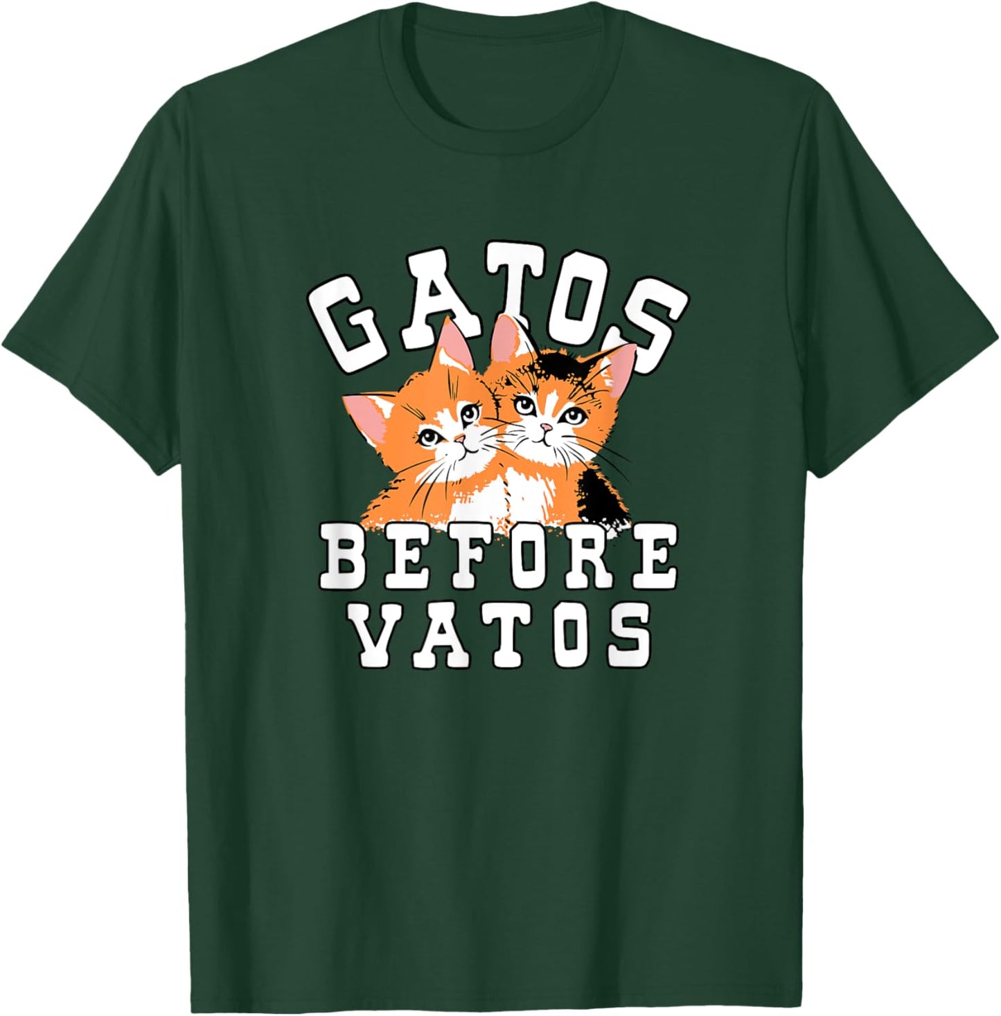 Funny Valentine Gatos Before Vatos , Women T-Shirt - T-Shirt | Forest