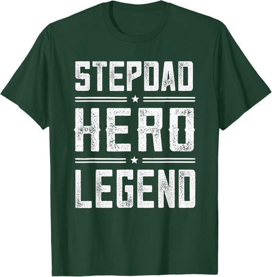 Stepdad Hero Legend - Vintage Distressed Stepdad T-Shirt - T-Shirt | Forest