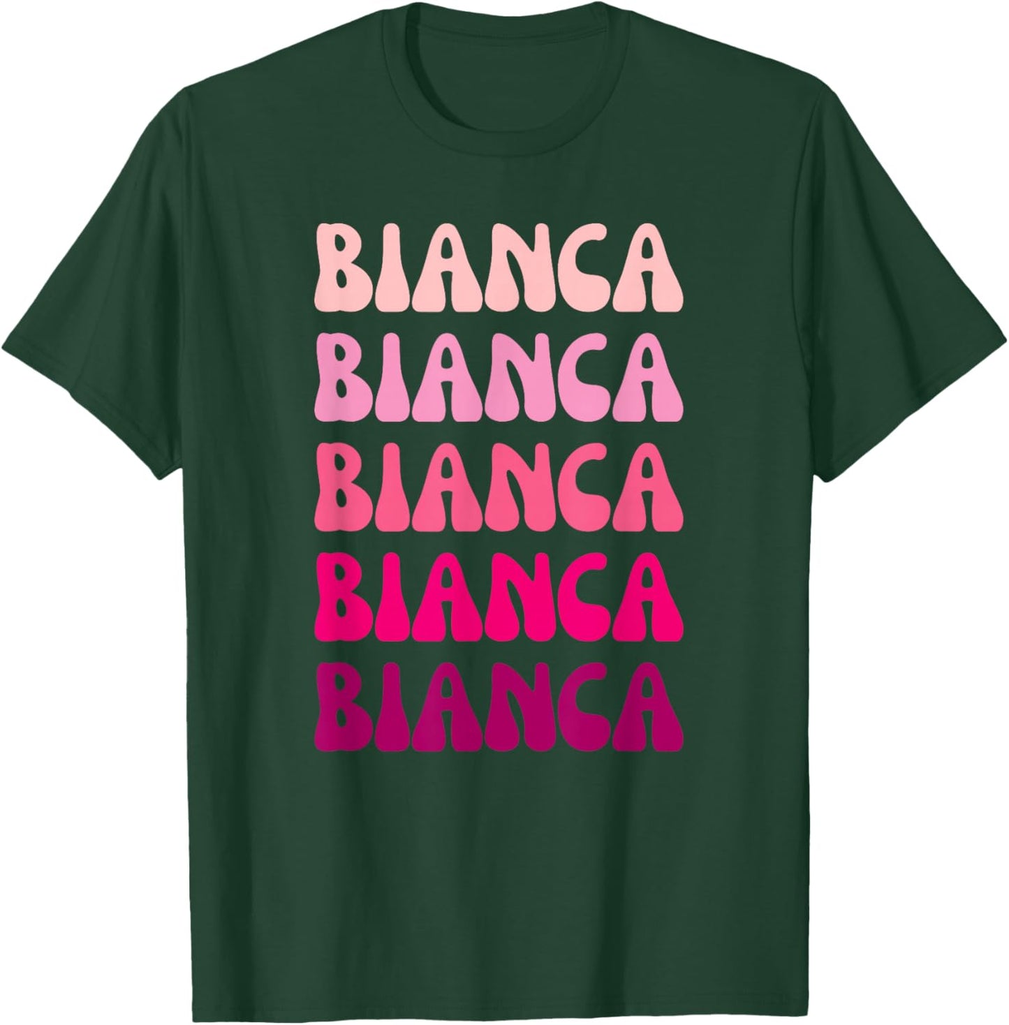 Bianca Retro Stack Design T-Shirt - T-Shirt | Forest
