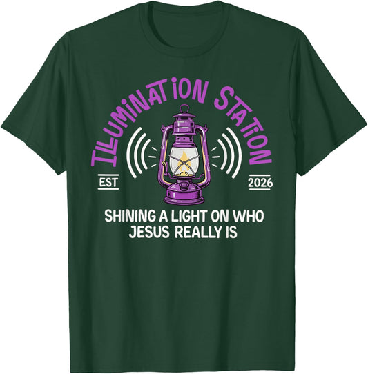 Illumination Station VBS 2026 Bible Jesus Christian Lights T-Shirt - T-Shirt | Forest