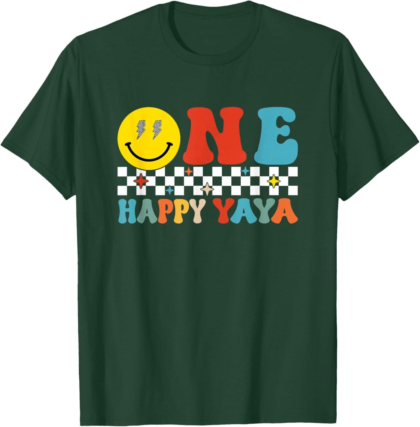 One Happy Dude Yaya 1st Birthday Family Matching T-Shirt - T-Shirt | Forest