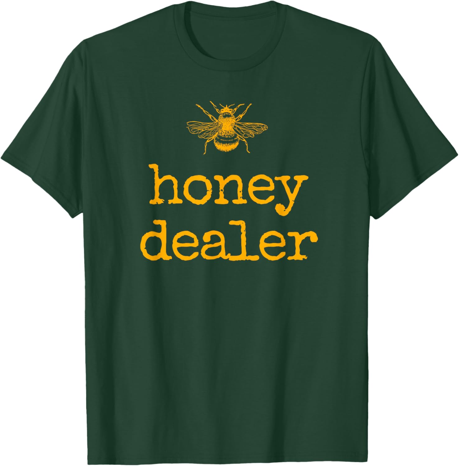 Honey Dealer Retro Honeycomb Honey Bees Funny Beekeeping T-Shirt - T-Shirt | Forest