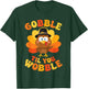 Thanksgiving Gobble Til You Wobble Women Men Kids Black Small Turkey Print Classic Fit Short Sleeve Cotton Blend Machine Wash Pull On 1 Count T-Shirt - T-Shirt | Forest