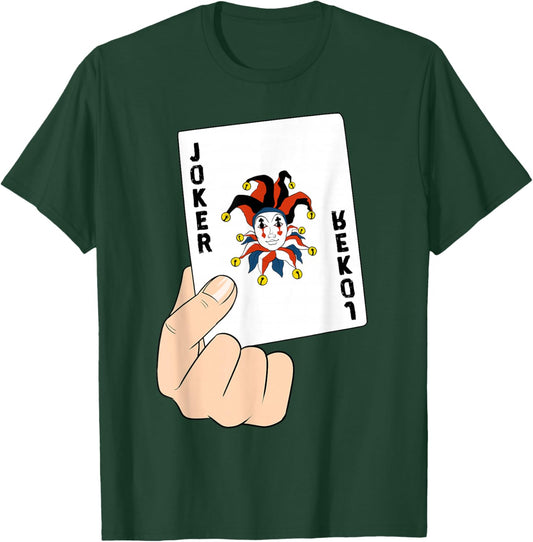 Funny Playing Cards Casino Game Joker T-Shirt - T-Shirt | Forest