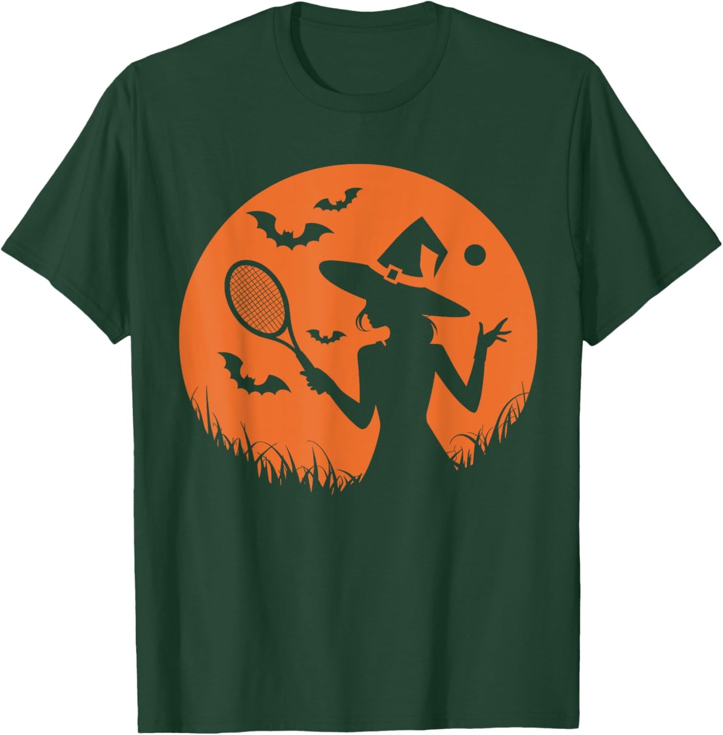 Tennis Halloween Witch Costume For Tennis Players Coaches T-Shirt - T-Shirt | Forest