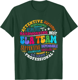 ELA Team Specialist Teacher English Language Arts T-Shirt - T-Shirt | Forest