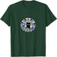 Black Cat Art Iris Flower Illustration T-Shirt - T-Shirt | Forest