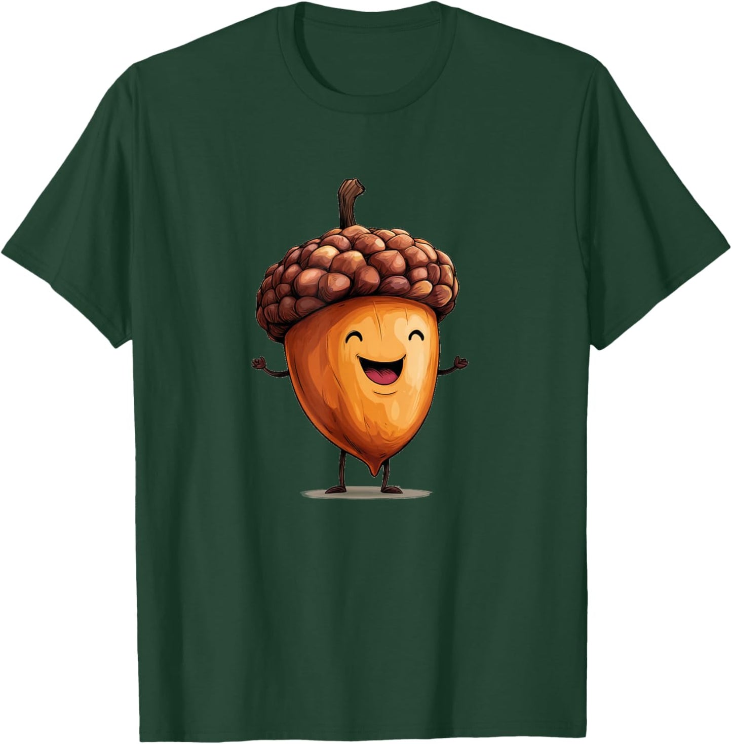 Happy Smiling Acorn Costume for Boys and Girls T-Shirt - T-Shirt | Forest