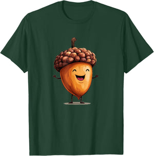 Happy Smiling Acorn Costume for Boys and Girls T-Shirt - T-Shirt | Forest