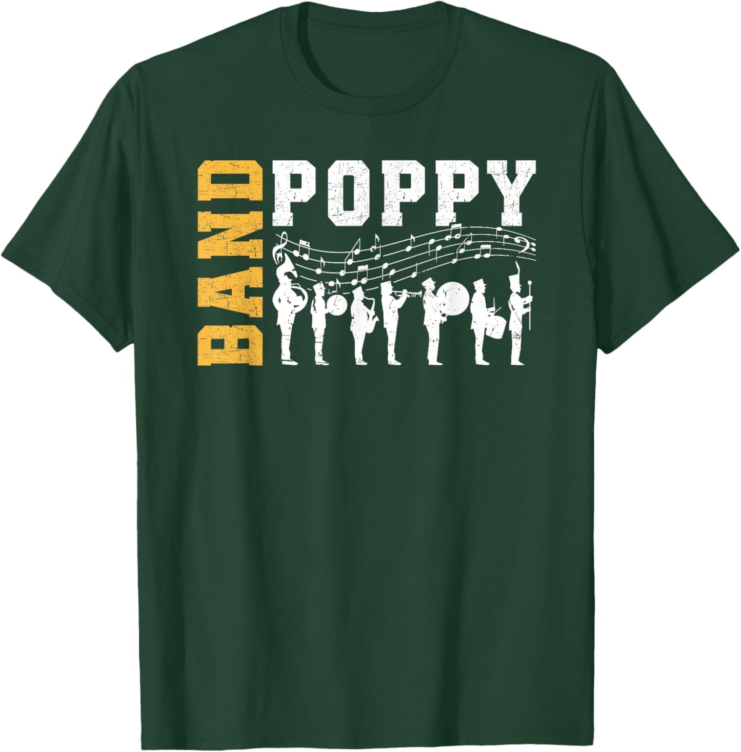 Band Poppy Proud Marching Band Poppy Grandpa T-Shirt - T-Shirt | Forest