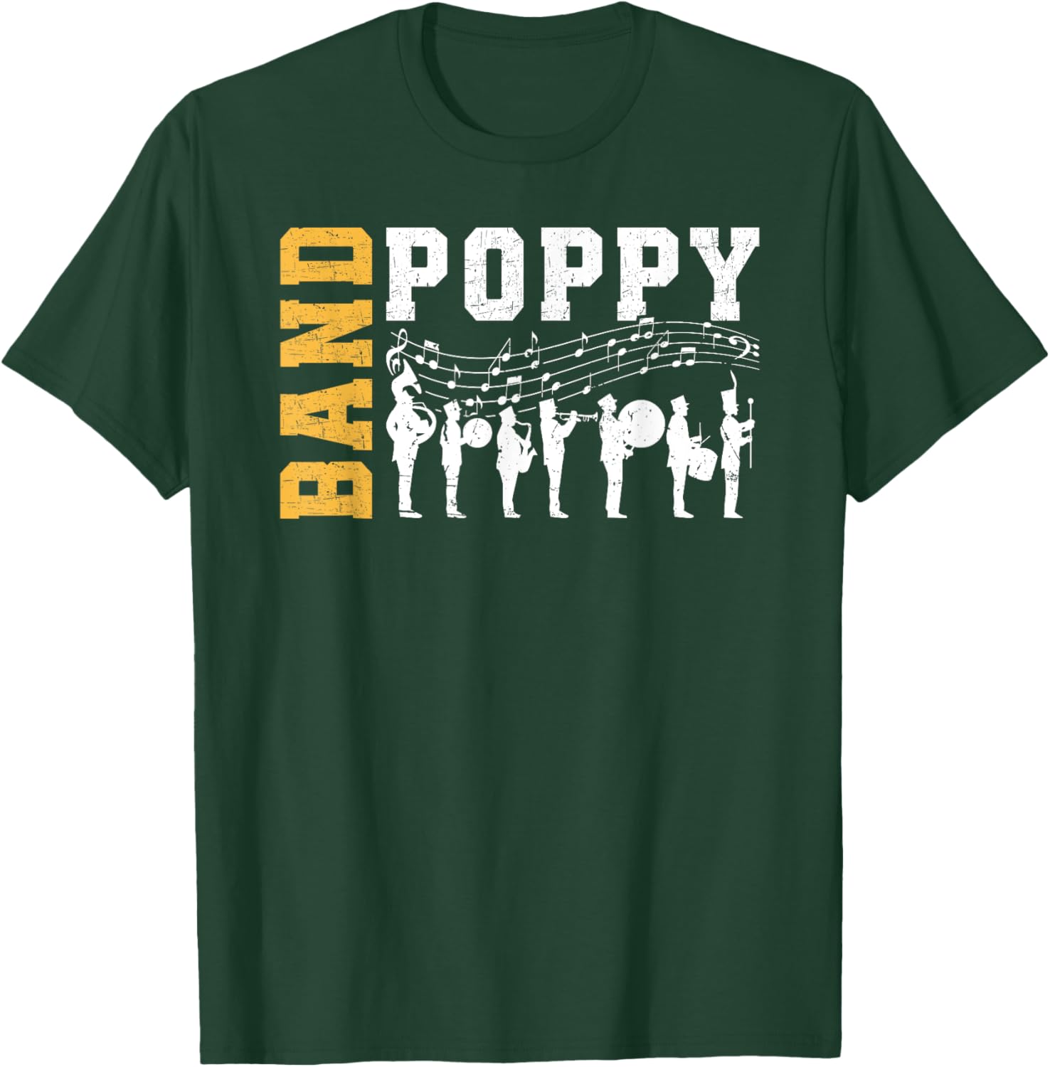 Band Poppy Proud Marching Band Poppy Grandpa T-Shirt - T-Shirt | Forest