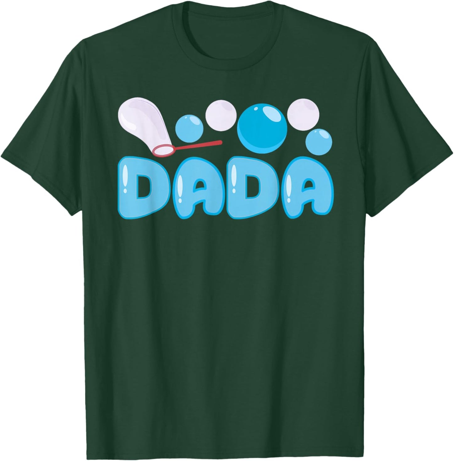 Dada Bubble Blue Birthday Party Matching Family T-Shirt - T-Shirt | Forest