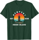 A Lighthouse in Vintage Retro Sunset Rhode Island Newport T-Shirt - T-Shirt | Forest