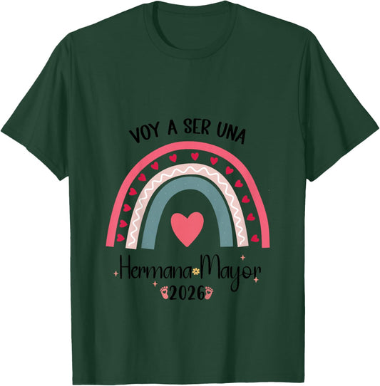 Big Sister 2026 Spanish Voy A Ser Hermana Mayor 2026 T-Shirt - T-Shirt | Forest