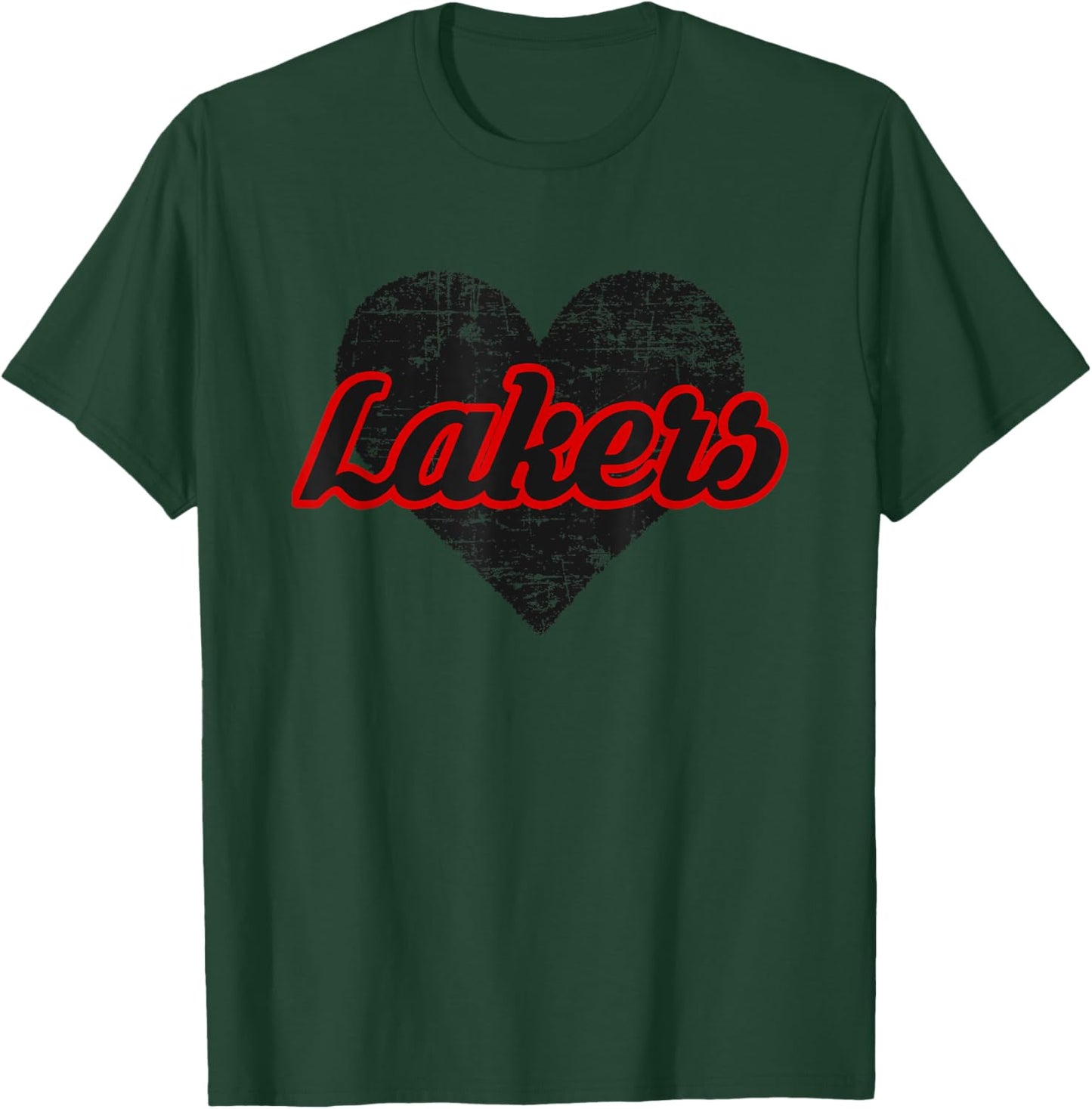 Indian Lake Lakers Over Heart T-Shirt - T-Shirt | Forest
