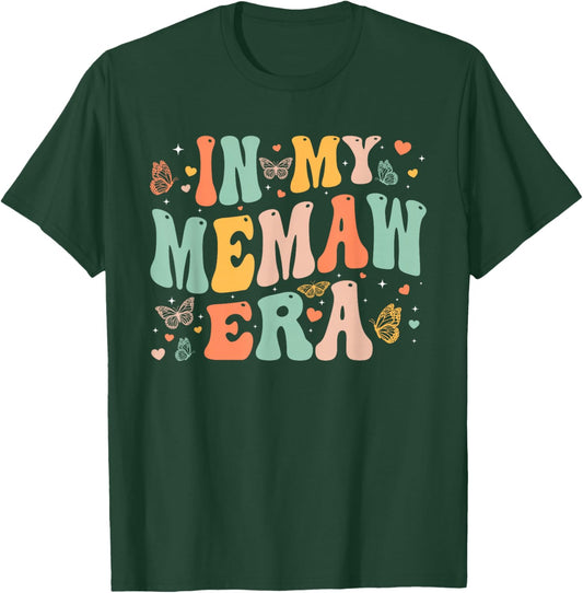Retro Groovy In My Memaw Era Mother's Day Gifts Women T-Shirt - T-Shirt | Forest