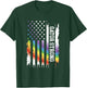 Gator Strong United States Distressed Rainbow w US Flag T-Shirt - T-Shirt | Forest