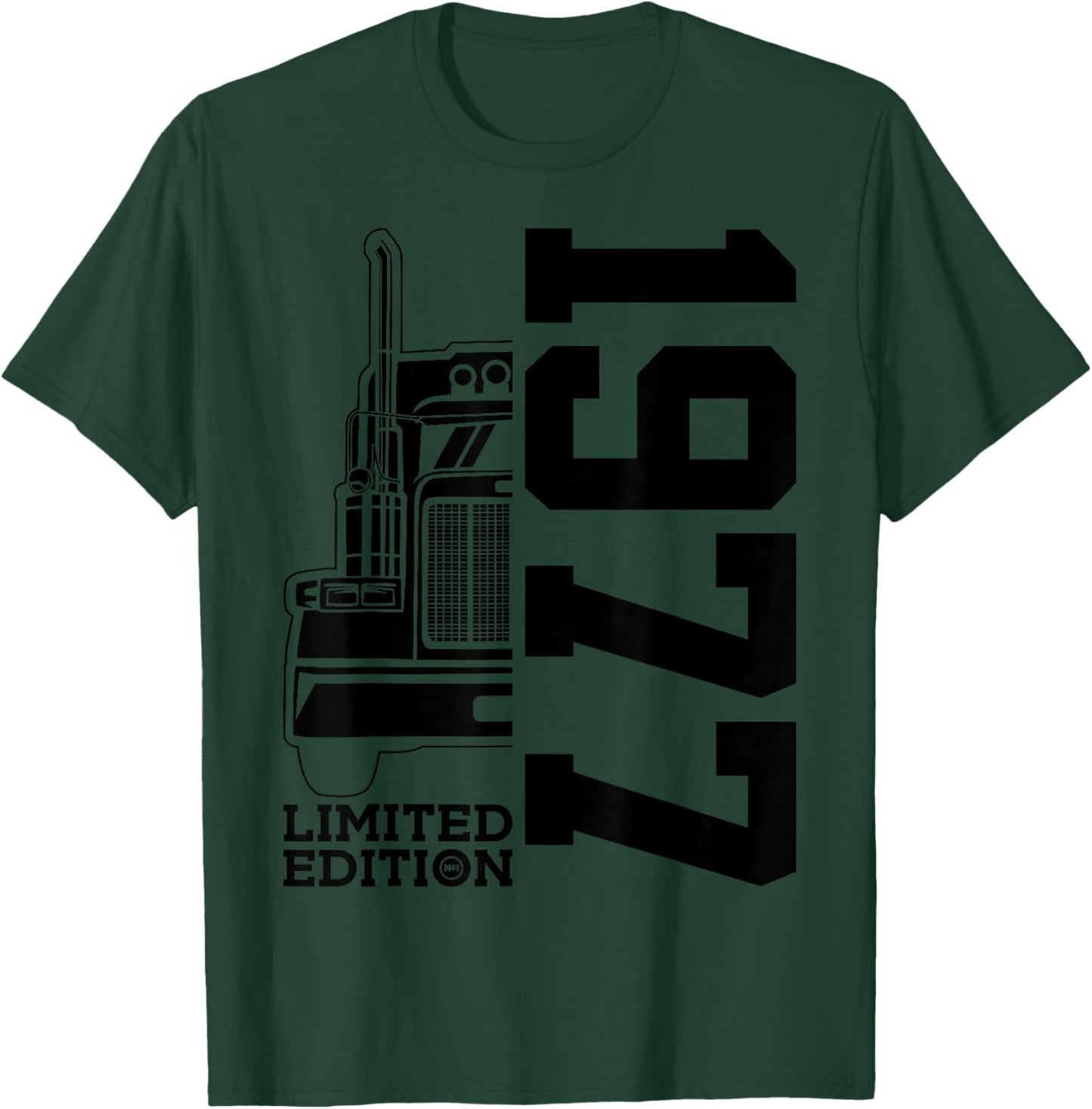 49 Years Trucker 1977 Truck Driver 49th Birthday T-Shirt - T-Shirt | Forest