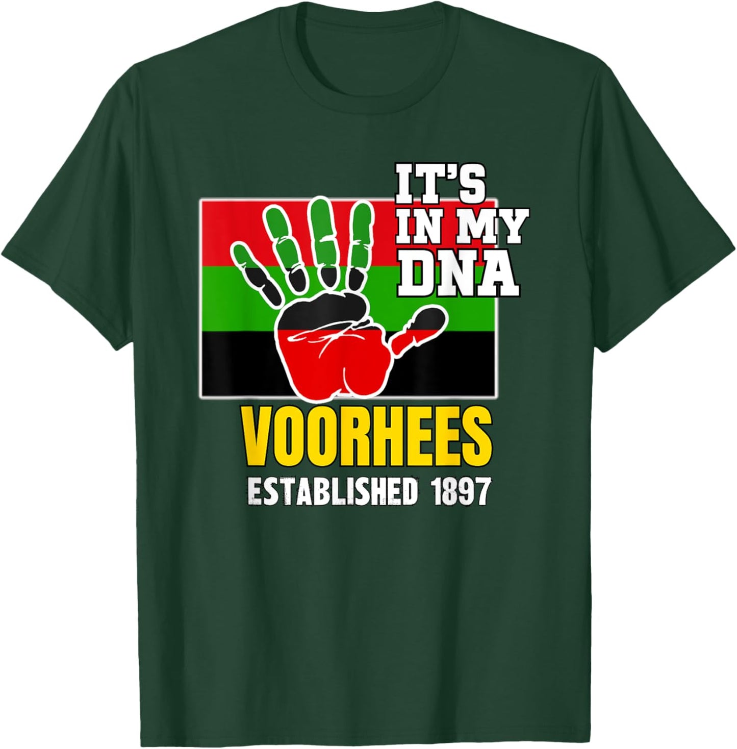 Voorhees, VU, Flag HBCU HBC T-Shirt - T-Shirt | Forest