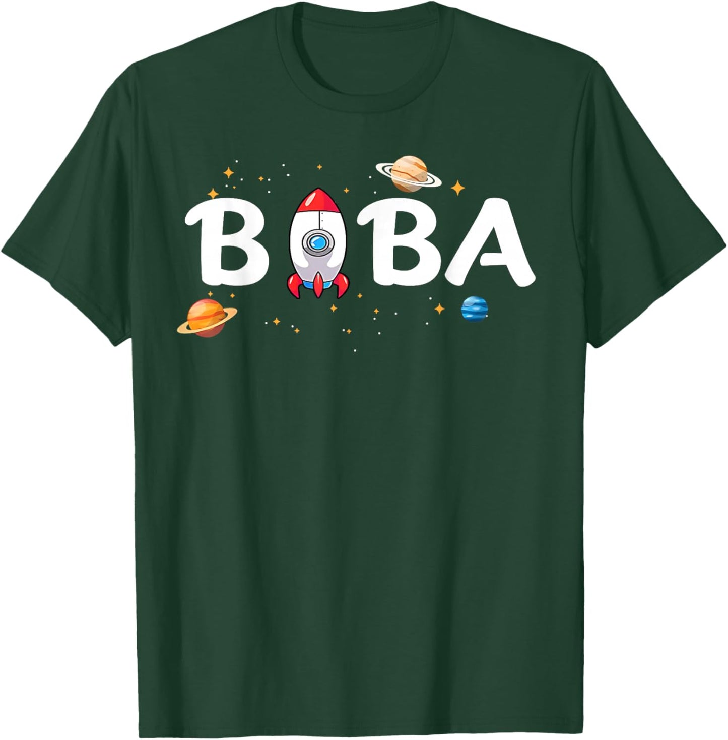 Baba of The Birthday Boy Astronaut 1st Birthday Family T-Shirt - T-Shirt | Forest