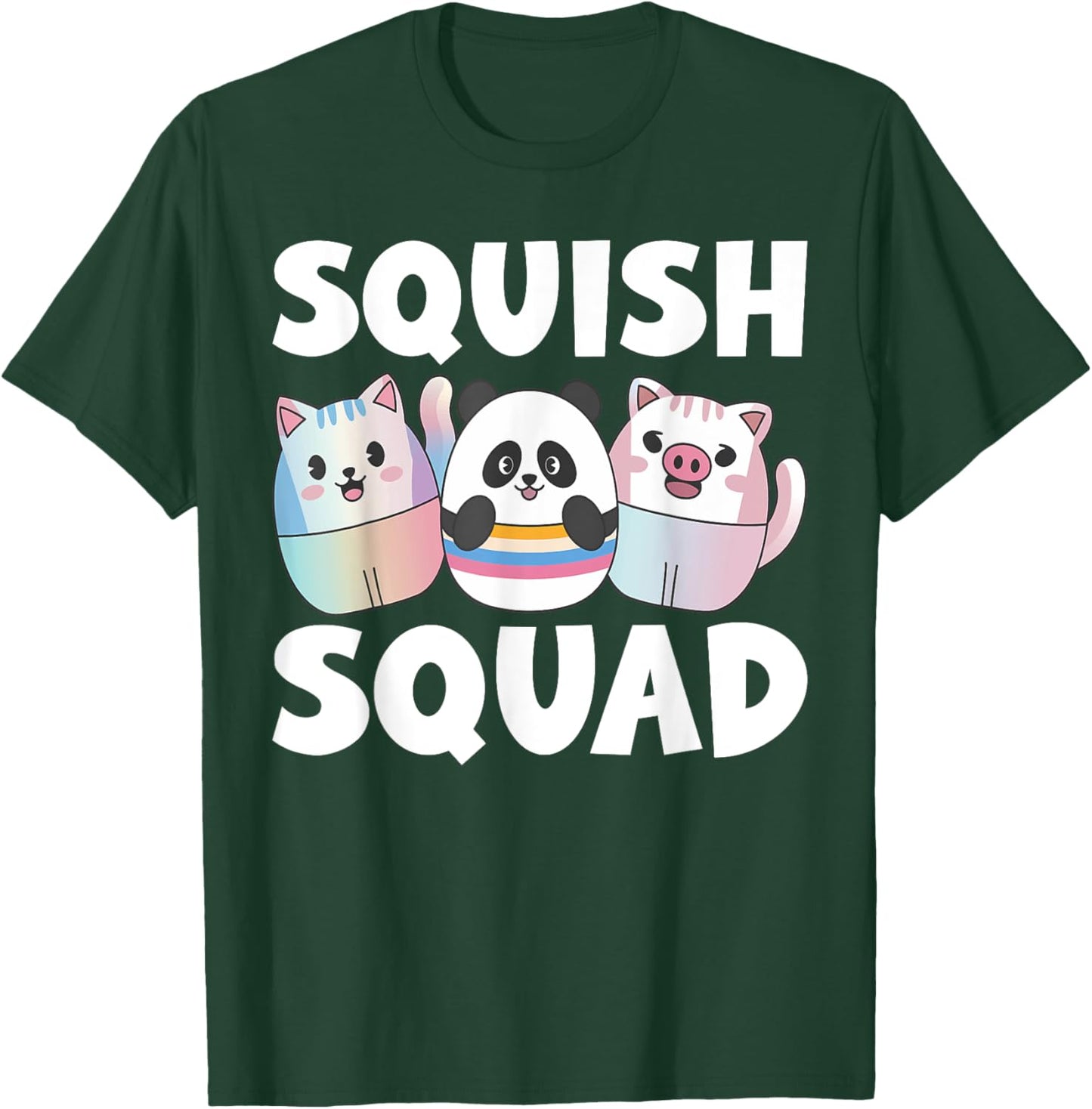 Squish Squad Birthday For Girls Kids Toddlers T-Shirt - T-Shirt | Forest