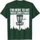 Best Disc Golf Art Women Disc Golfer Disc Golf Lover T-Shirt - T-Shirt | Forest