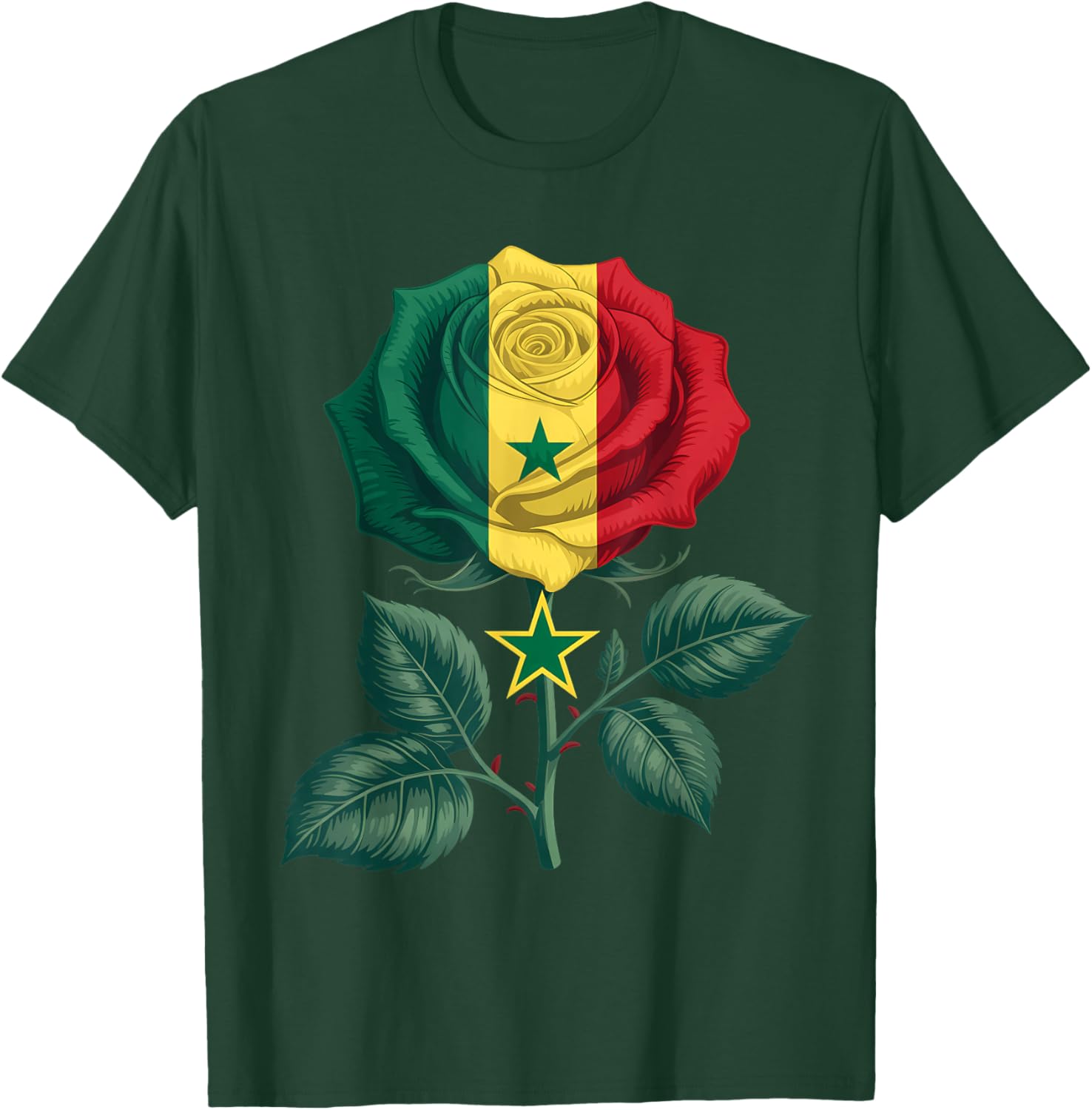 Senegal Flag Senegalese Pride T-Shirt - T-Shirt | Forest