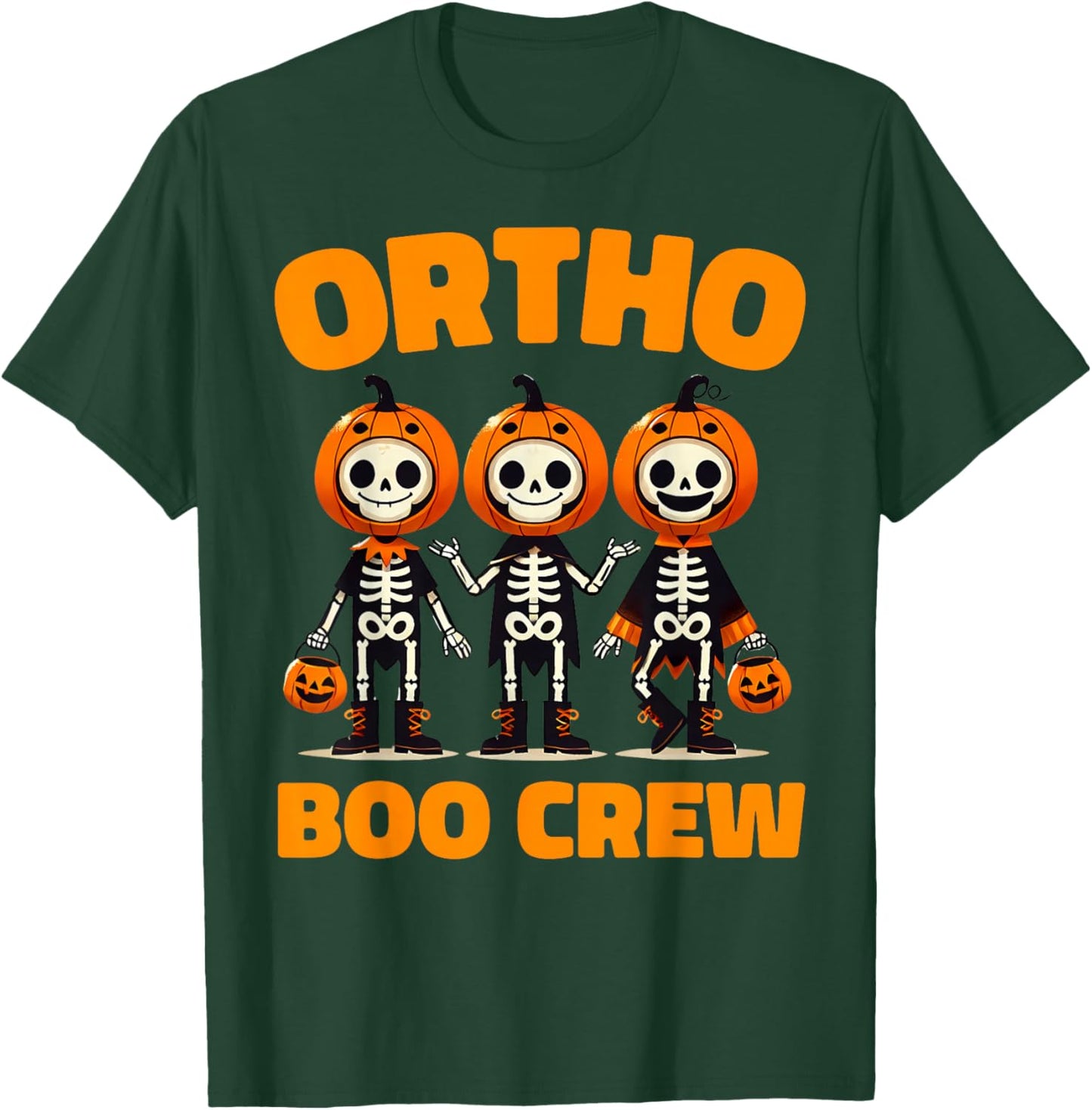 Cute Ortho Squad Spooky Ortho Orthopedic Boo Crew Halloween T-Shirt - T-Shirt | Forest