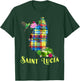 Saint Lucia Treasure Of The Caribbean Madras Heritage T-Shirt - T-Shirt | Forest