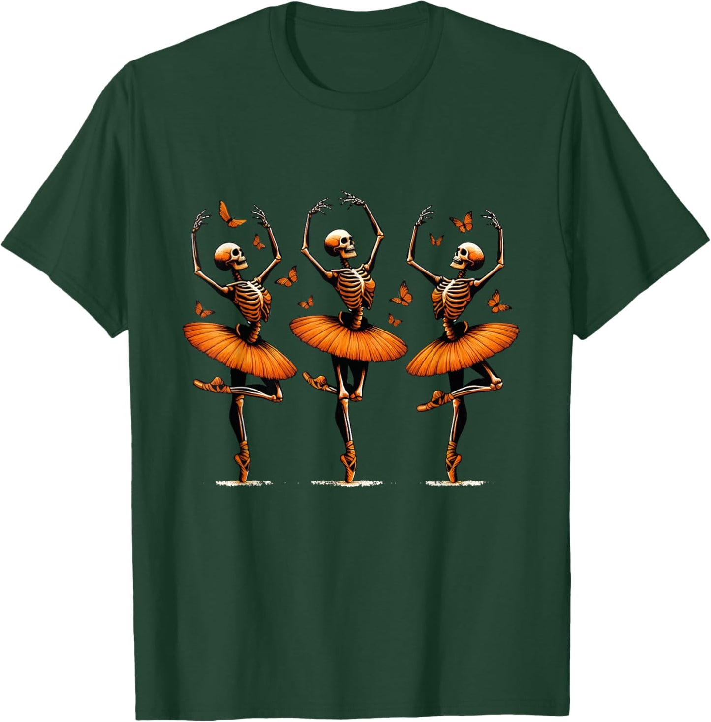 Skeleton Ballerina in Tutu Dance Costume Halloween Party T-Shirt - T-Shirt | Forest