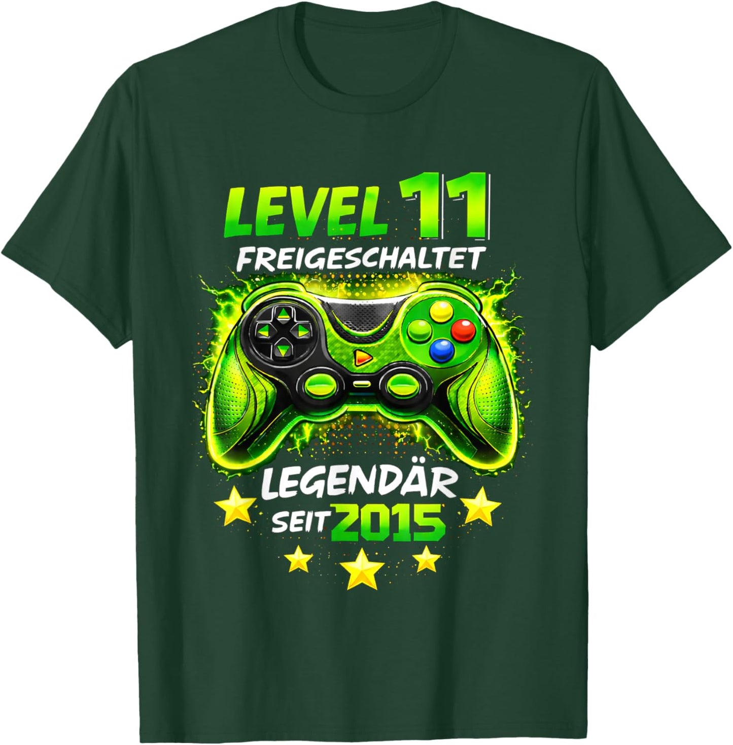 Level 11 Birthday Boy Gamer Funny 2015 11er Birthday T-Shirt - T-Shirt | Forest