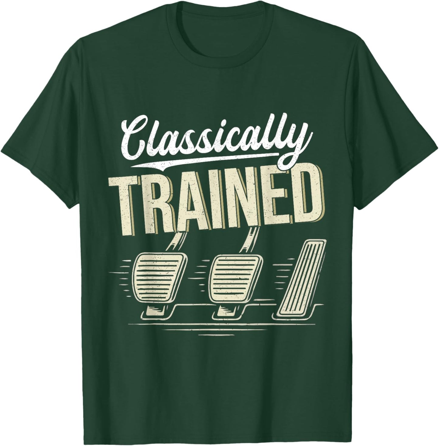 Classic Manual Car Clutch with Three Pedals T-Shirt - T-Shirt | Forest