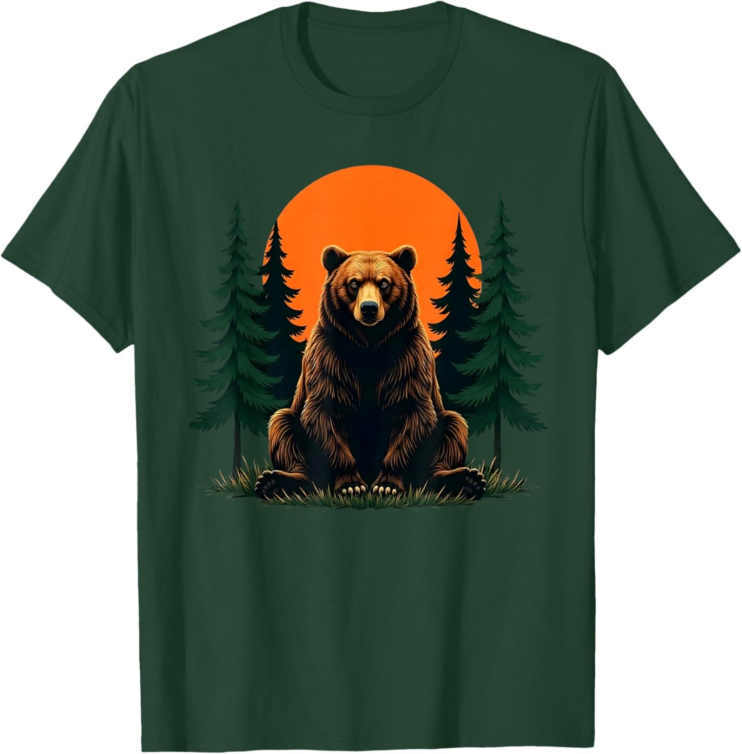 Retro Wildlife Forest Bear Outdoors Nature T-Shirt - T-Shirt | Forest