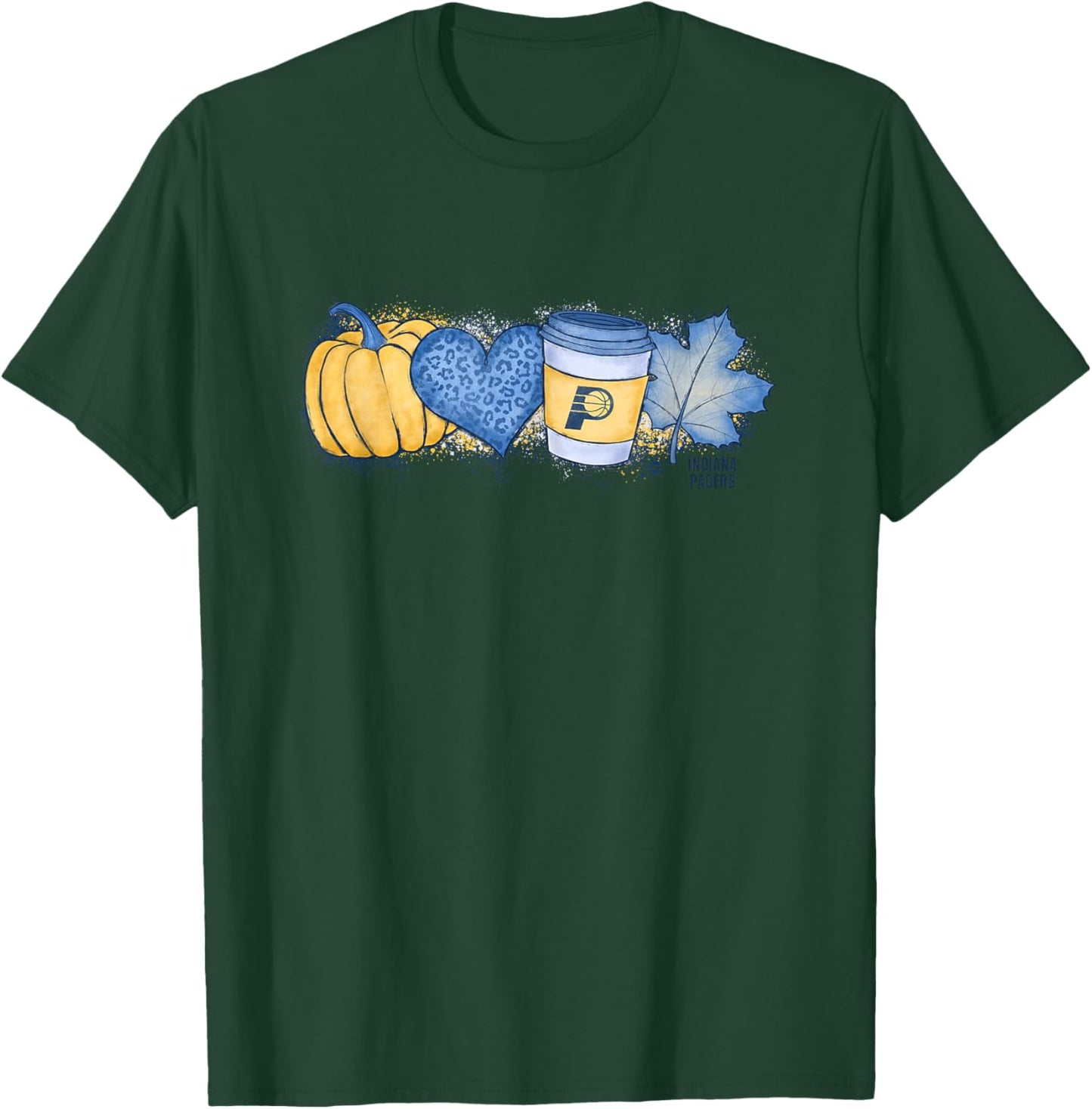 NBA Indiana Pacers Cozy Fall Painted Banner T-Shirt - T-Shirt | Forest