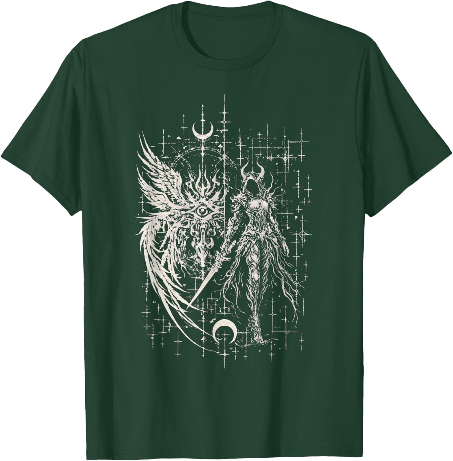 Seraphim Goth Grunge Y2K Eye Cybersigil Angel Alt Aesthetic T-Shirt - T-Shirt | Forest
