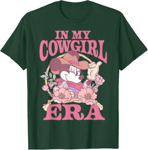 Disney Minnie Mouse in My Cowgirl Era Flower Frame T-Shirt - T-Shirt | Forest