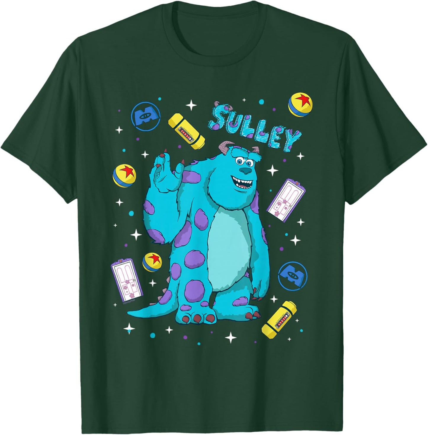 Disney and Pixar's Monsters, Inc. Sulley Big Pose Collage T-Shirt - T-Shirt | Forest