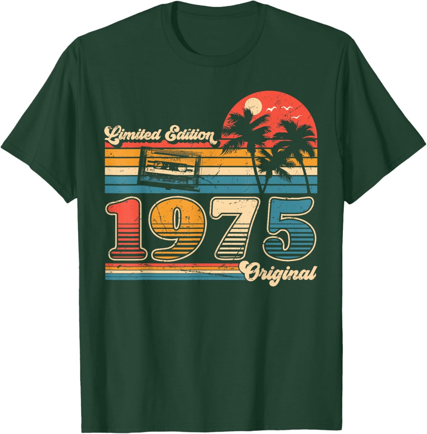 Original 1975 Vintage Birthday 50 Years Women , Black, S T-Shirt - T-Shirt | Forest