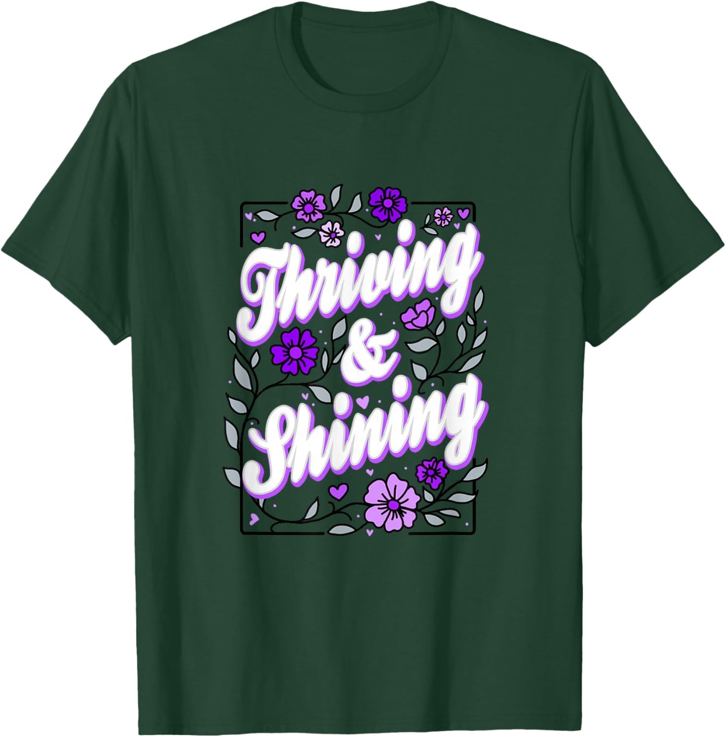Purple Color Thriving Shining Purple Graphic T-Shirt - T-Shirt | Forest