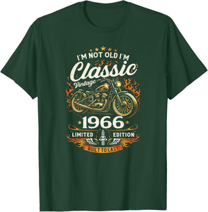 60 Ans Anniversaire Homme Moto Motard Biker 1966 Haut de Gamme T-Shirt - T-Shirt | Forest
