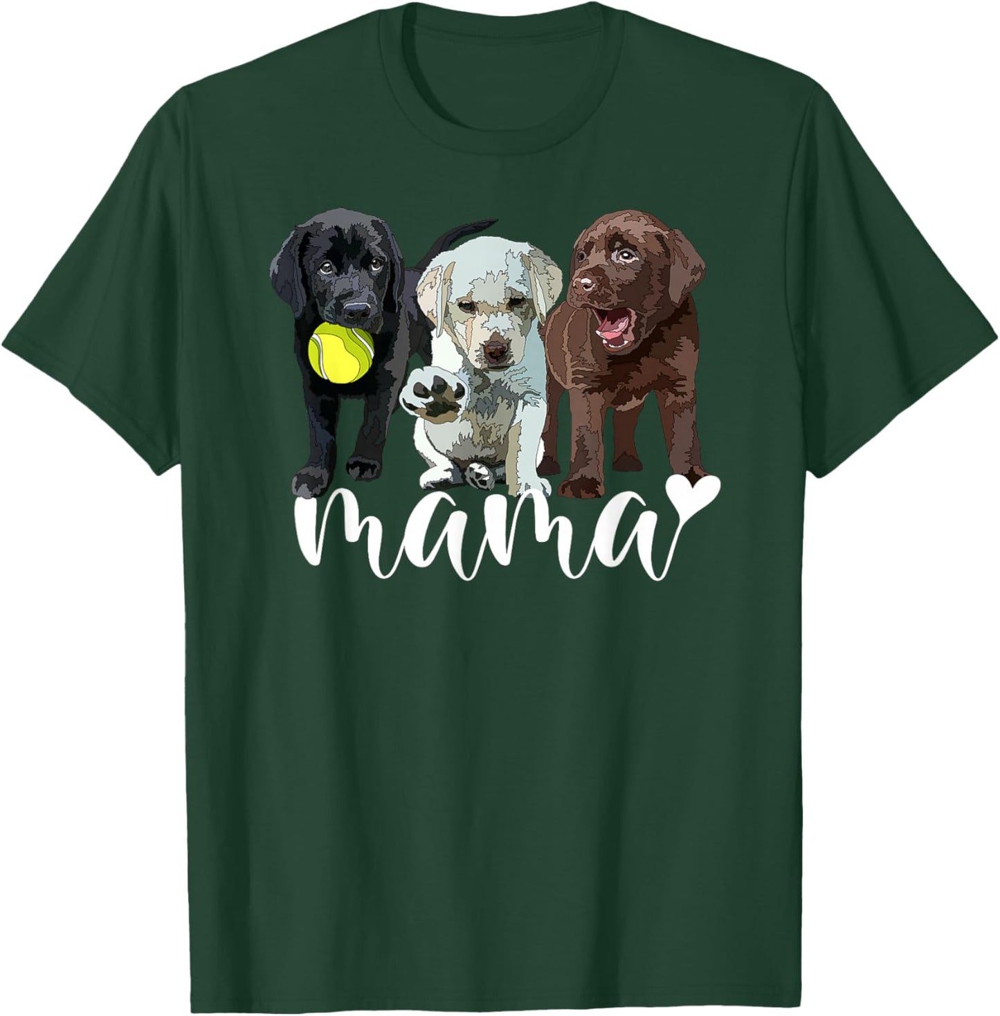 Puppy Labrador Mama The Lab Mother Labrador Retriever Mom T-Shirt - T-Shirt | Forest