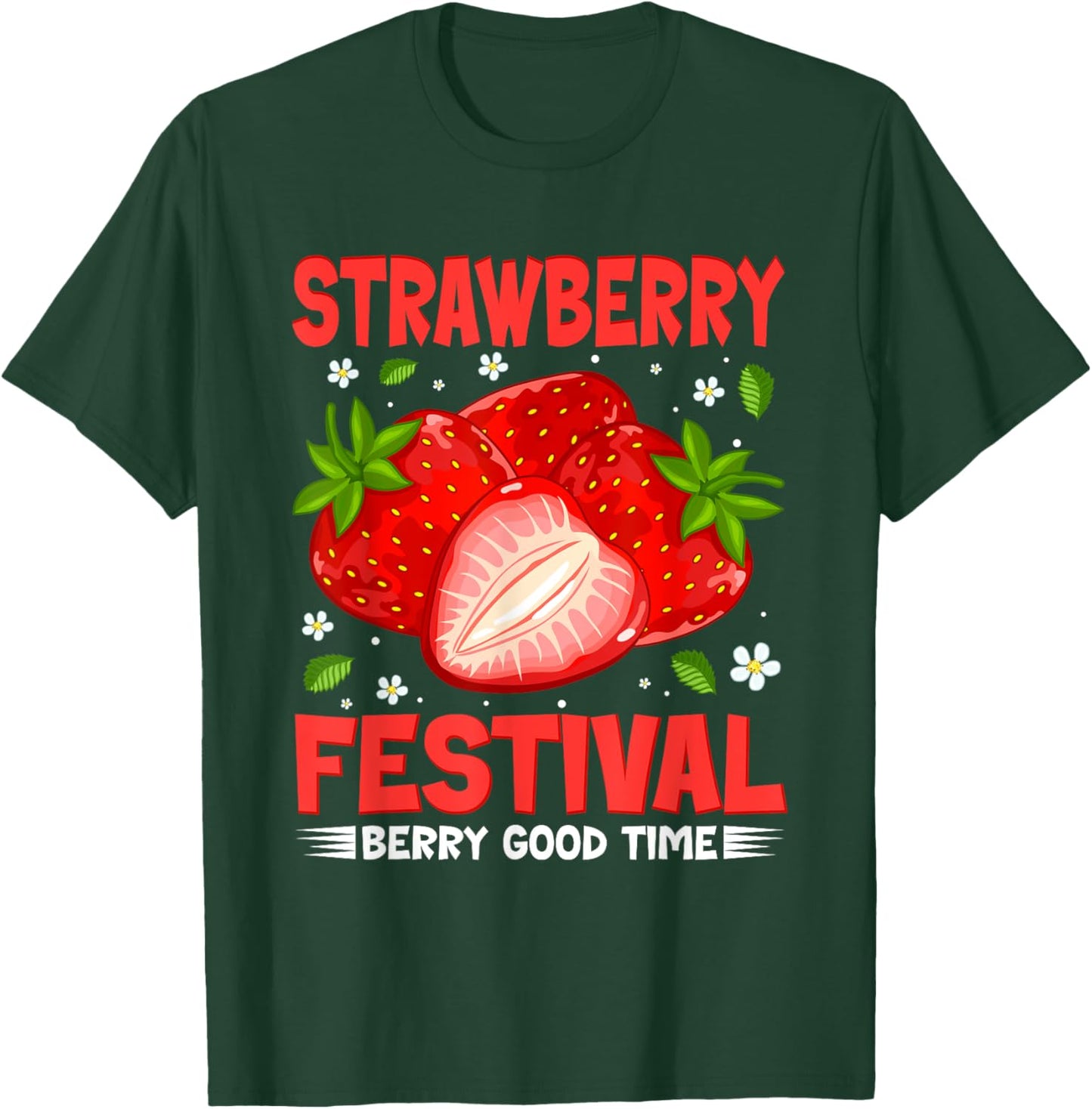 Retro Strawberry Festival Shirt Funny Fruit Lover Fruitarian T-Shirt - T-Shirt | Forest