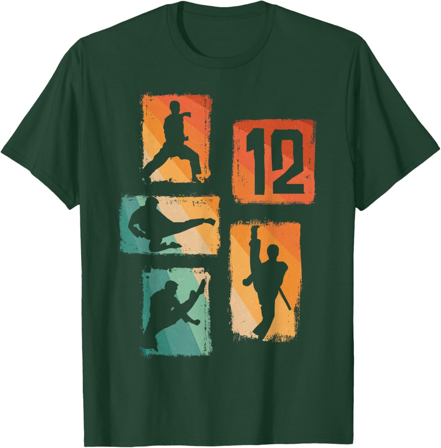 12th Birthday Karate Taekwondo 12 Years Old Boy Martial Arts T-Shirt - T-Shirt | Forest