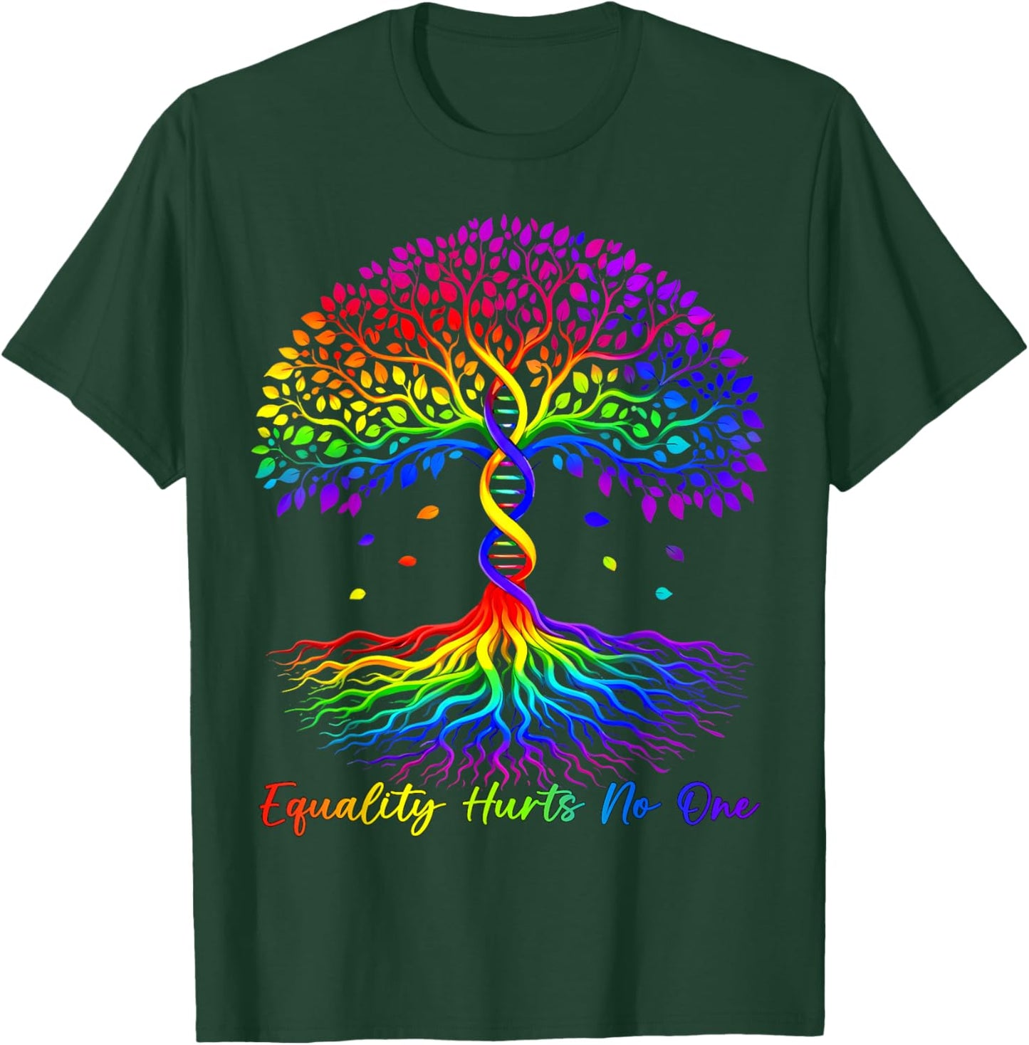 Equality Hurts No One Tree Life Rainbow LGBT Pride Men Women T-Shirt - T-Shirt | Forest