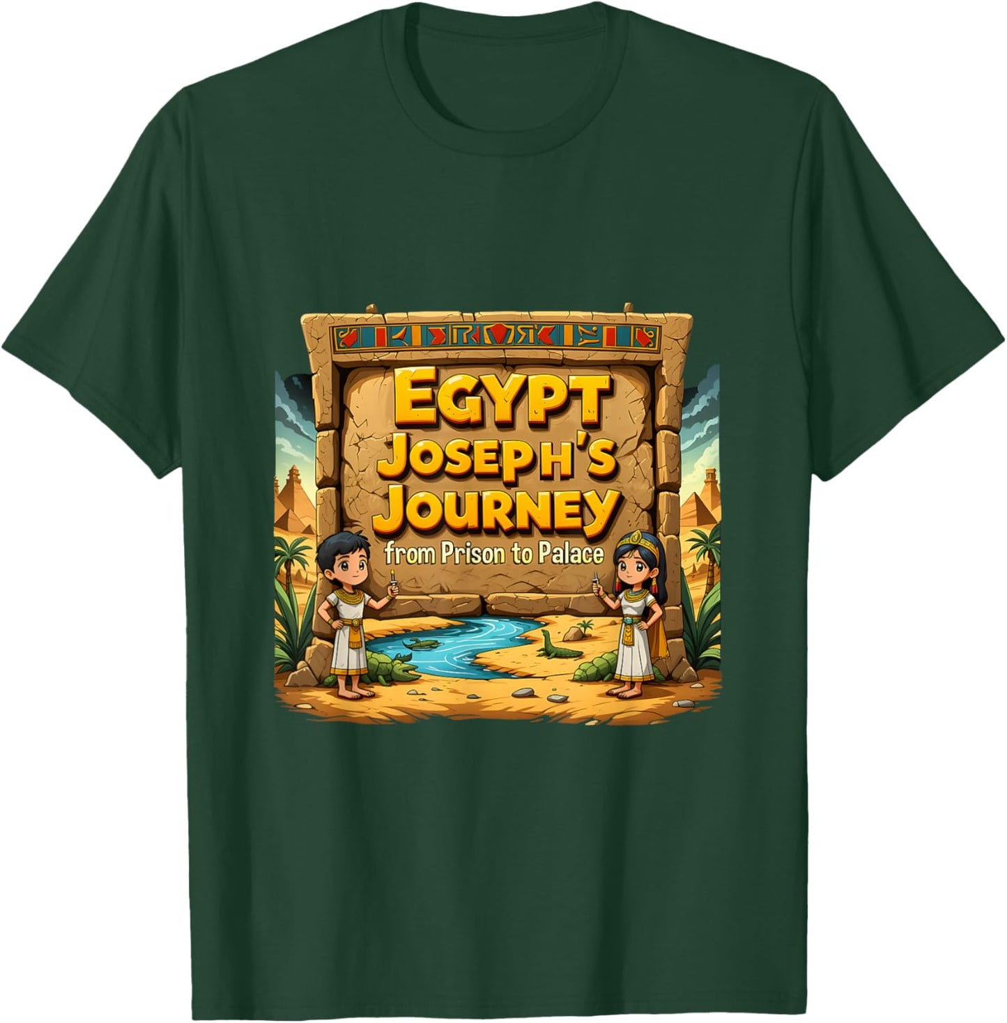 Kids VBS 2025 Camp Youth Trip Egypt Adventure T-Shirt - T-Shirt | Forest