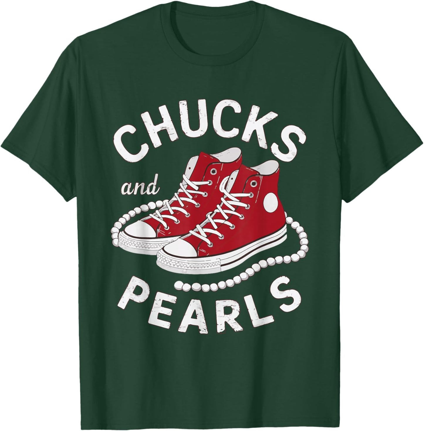Chucks And Pearls Cute Men Women T-Shirt - T-Shirt | Forest
