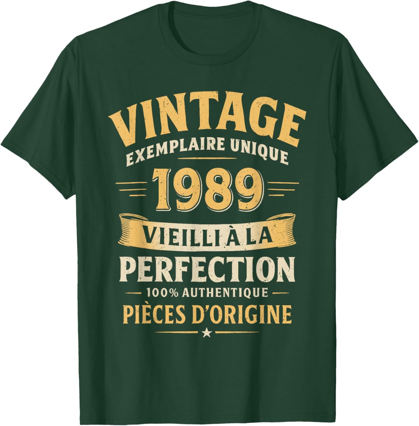 Cadeau Anniversaire 37 Ans Humour Vintage 1989 37 Ans Homme T-Shirt - T-Shirt | Forest