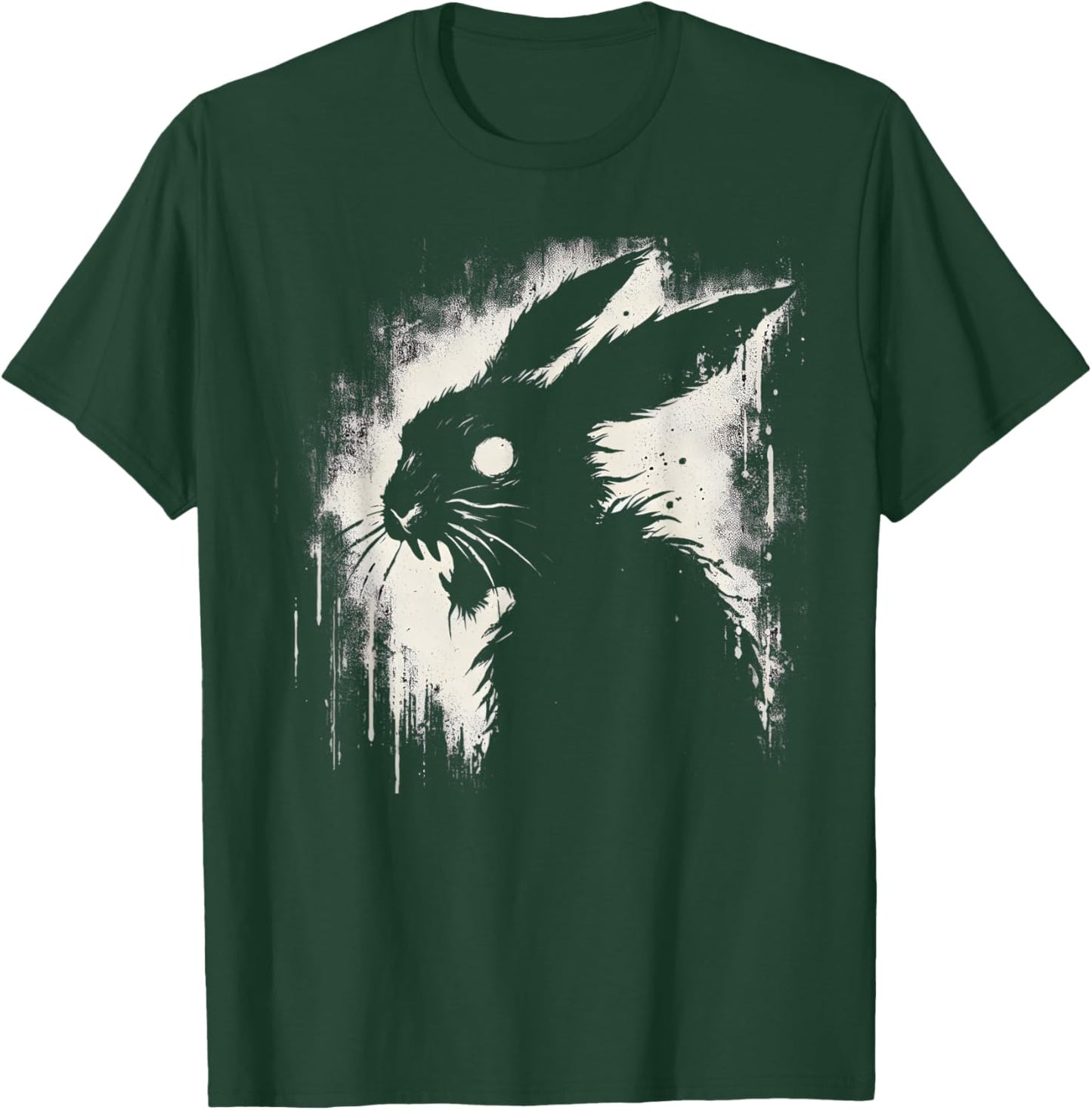 Creepy Goth Rabbit, Horror Bunny, Weirdcore Rabbit T-Shirt - T-Shirt | Forest