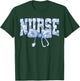 Nurse Coquette Bow Blue Stethoscope Nursing Medical Doctor T-Shirt - T-Shirt | Forest
