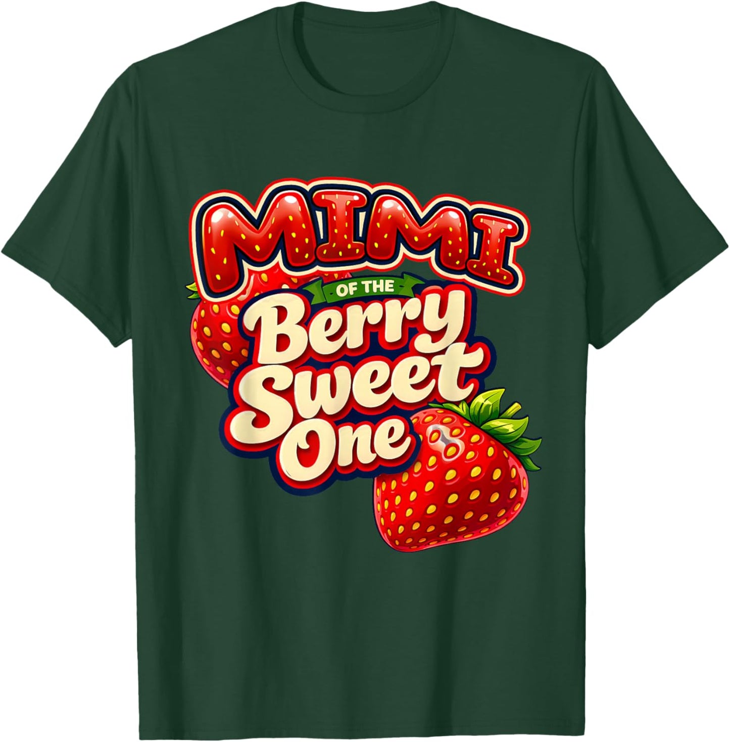 Grandma Mimi of The Berry Sweet One Retro First Birthday T-Shirt - T-Shirt | Forest